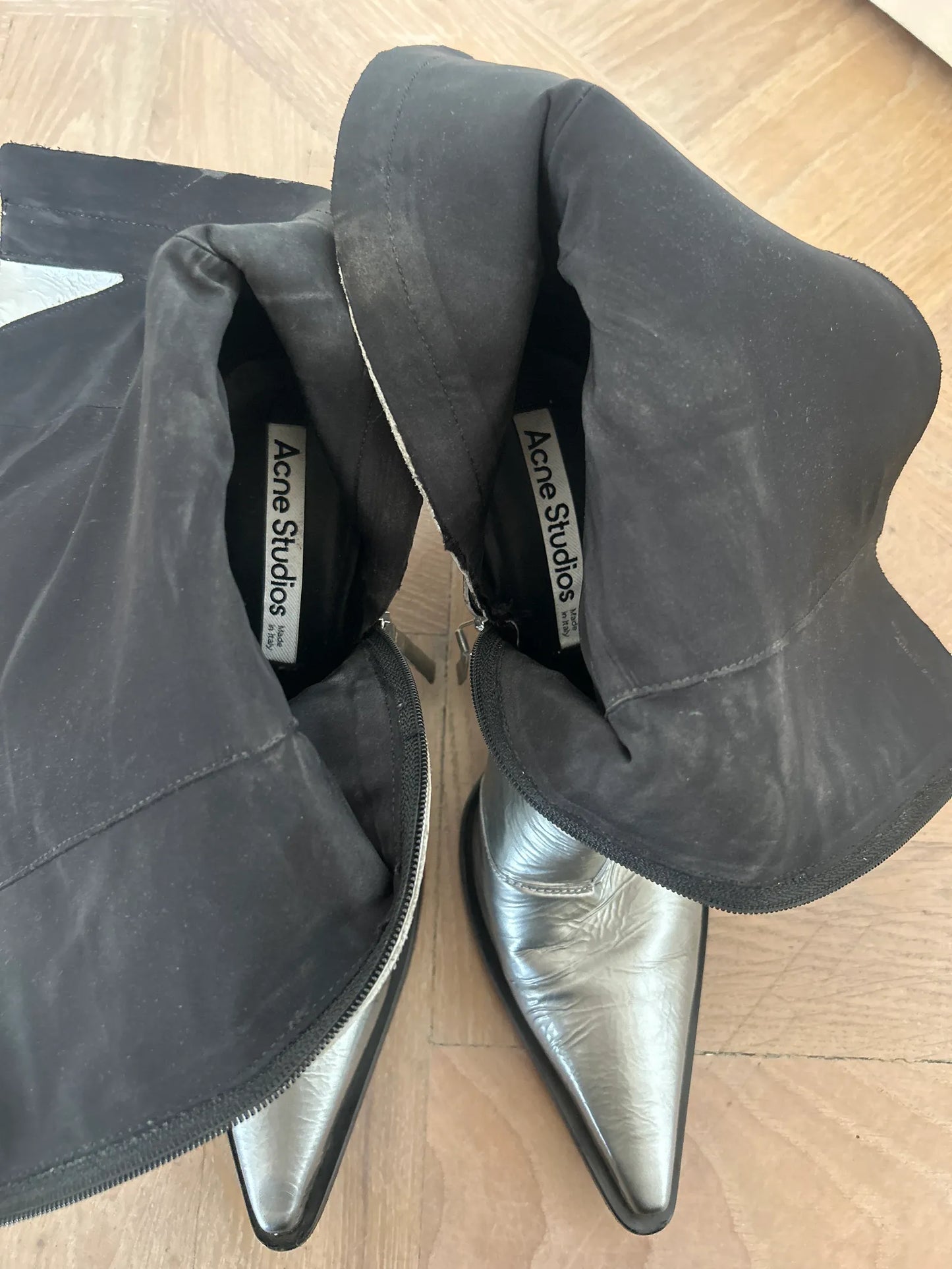 Acne Studios Bexen Leather Ankle Boots Stiefel