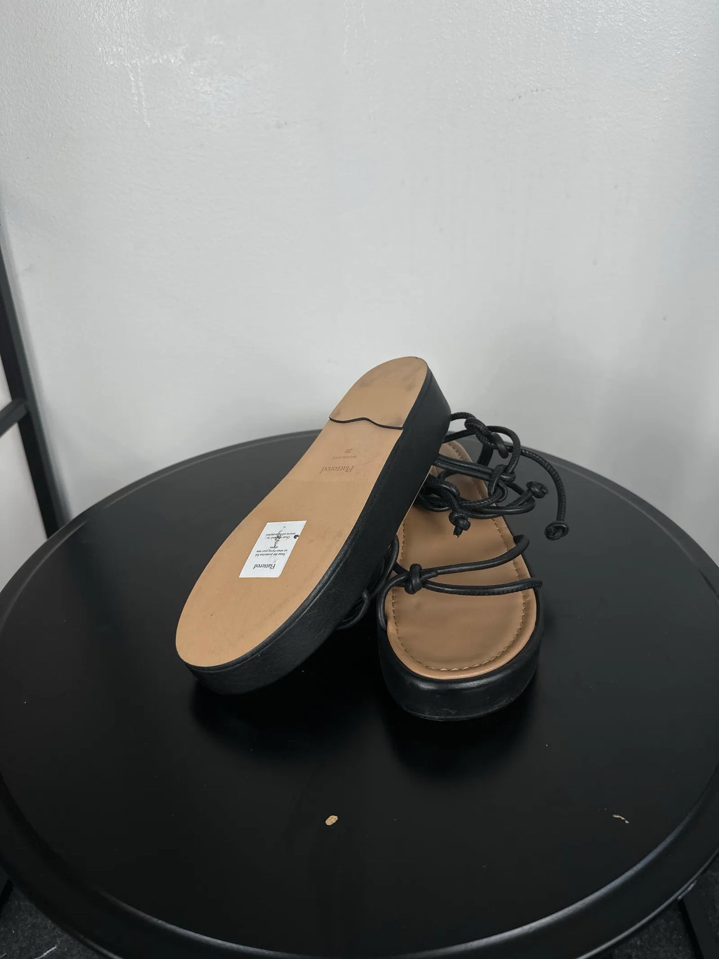 Flattered Heather Leather Black Sandalen