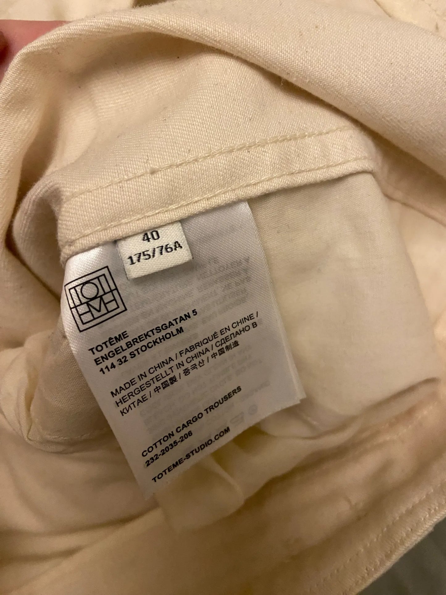 Toteme Cotton Cargo Trousers