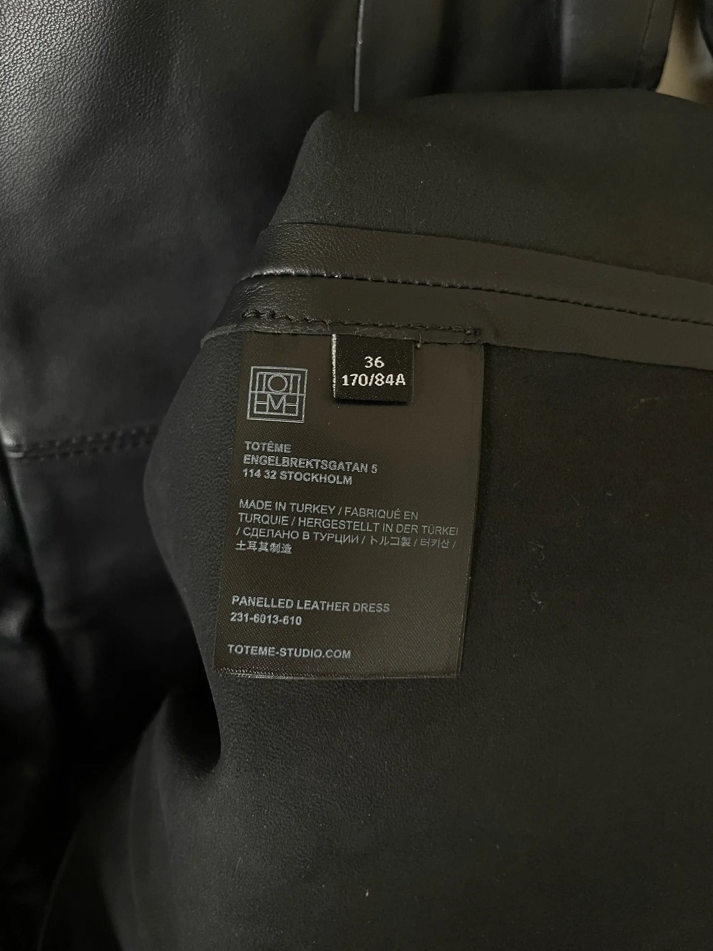 Toteme Panelled Leather Dress