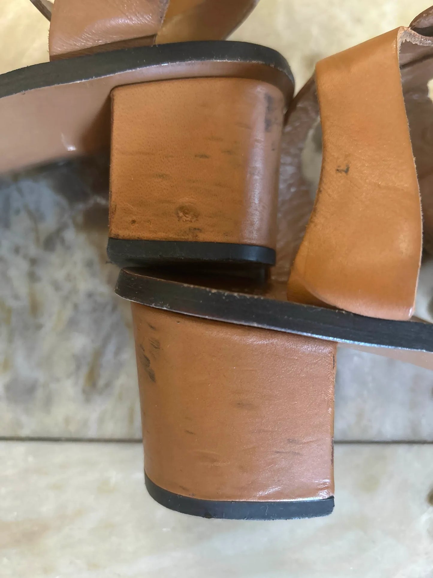 ATP Atelier Carmen Brandy Leather Strap Heels Sandals