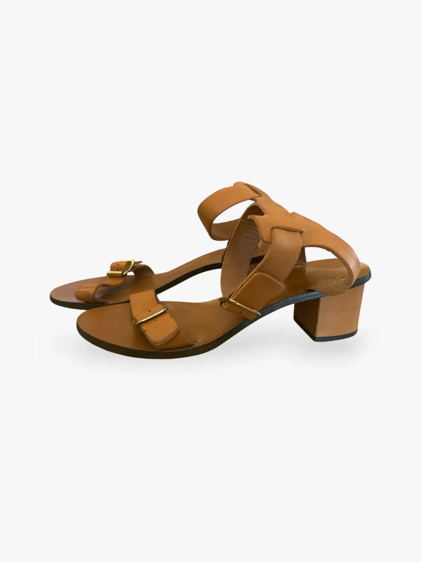 ATP Atelier Carmen Brandy Leather Strap Heels Sandals