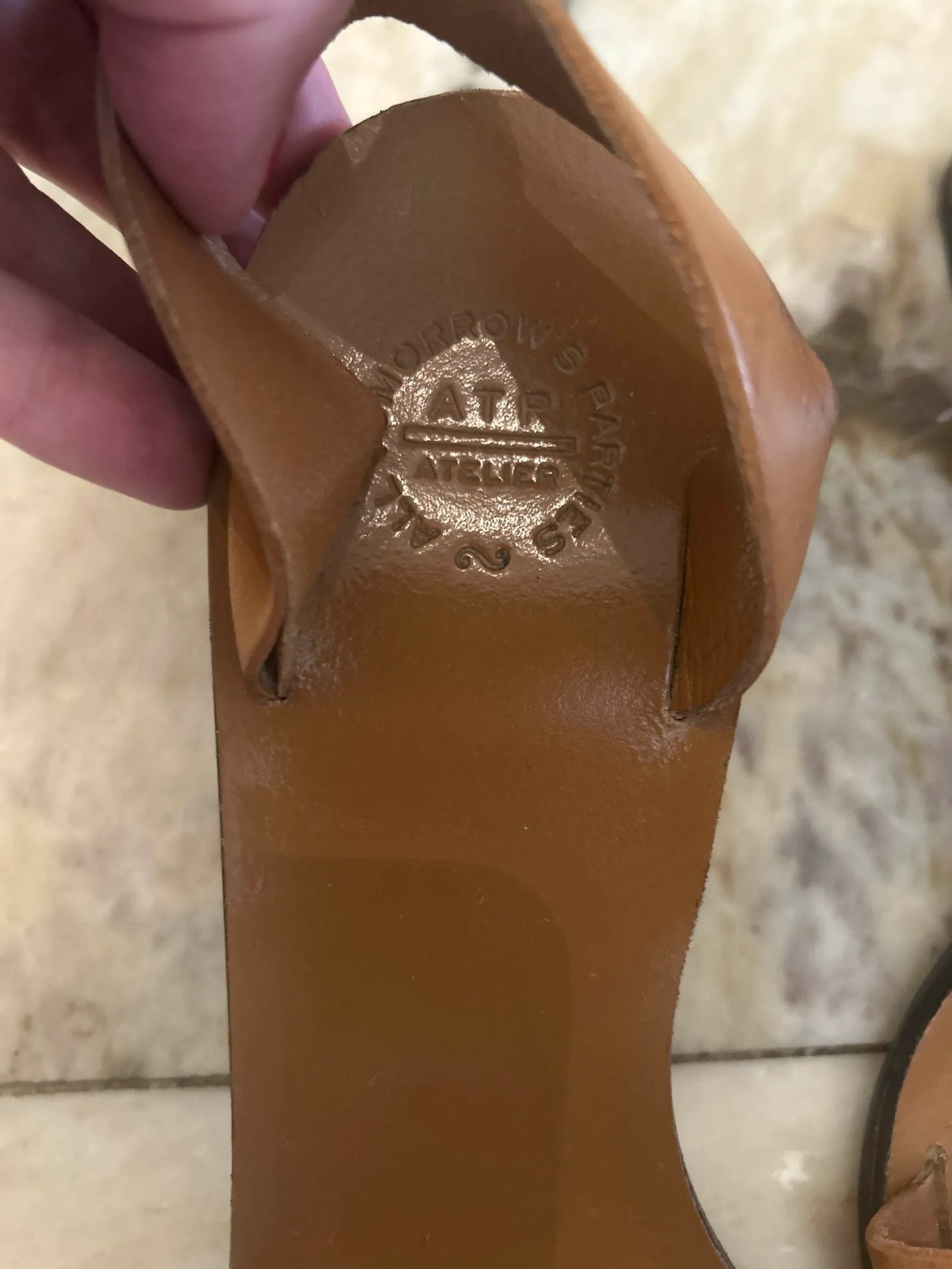 ATP Atelier Carmen Brandy Leather Strap Heels Sandals