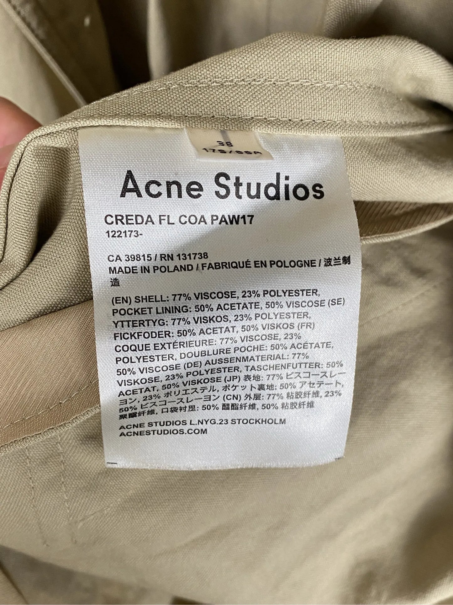 Acne Studios Trenchcoat
