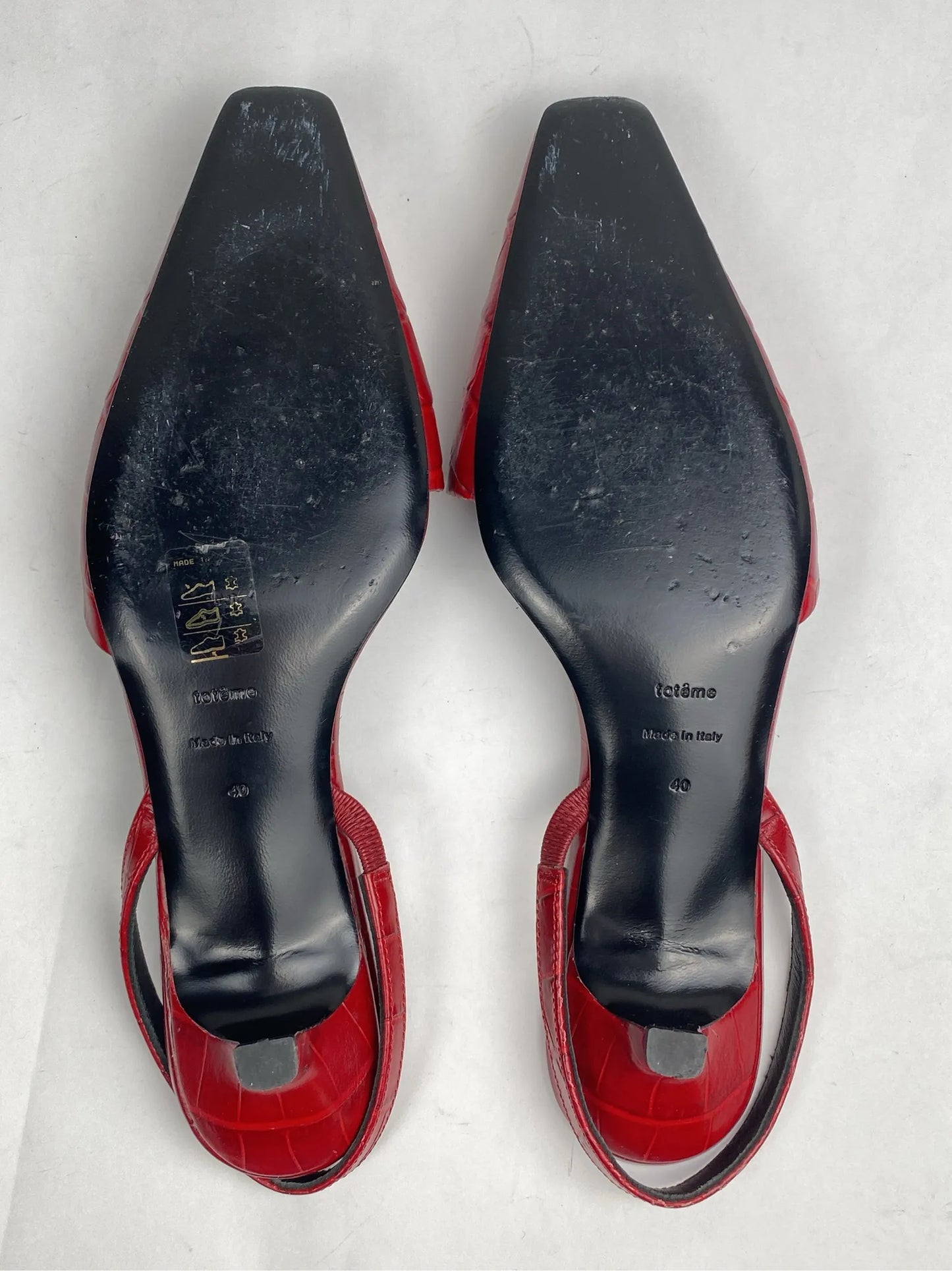 Toteme Red Croco 593 Heels