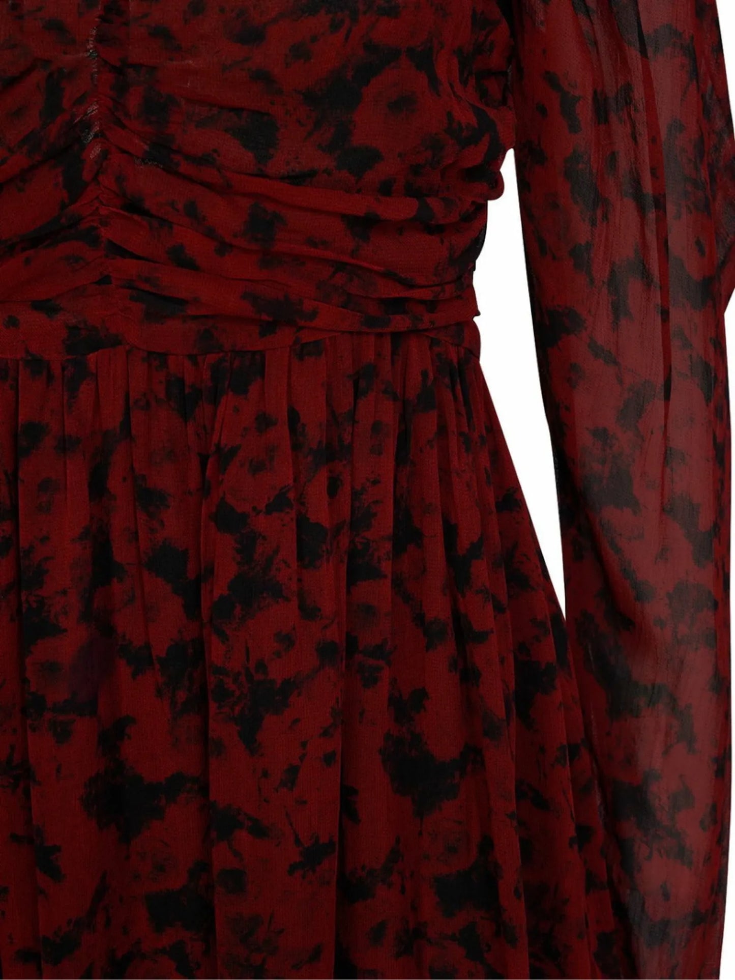 Ganni Printed Georgette Viscose Mini Dress