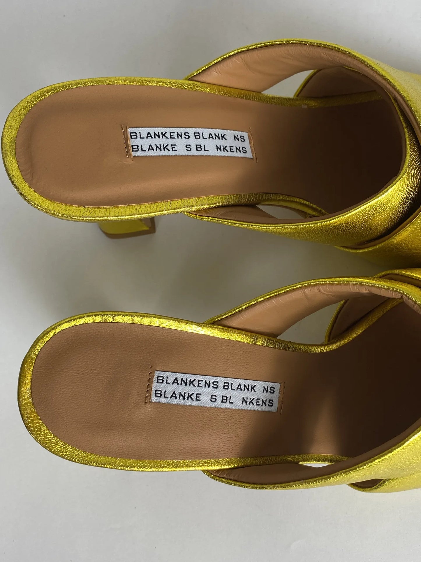 Blankens The Lily Chartreuse Heels