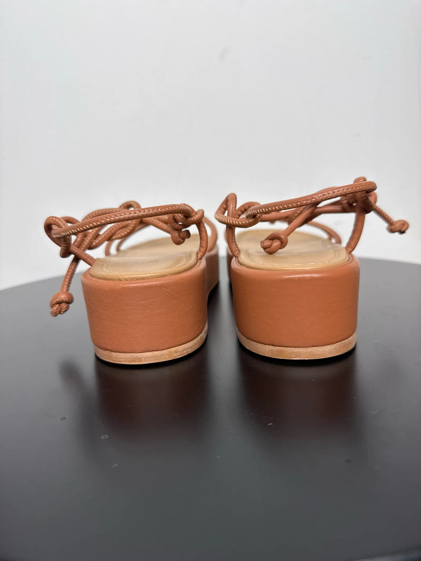 Flattered Heather Cognac Leather Sandals