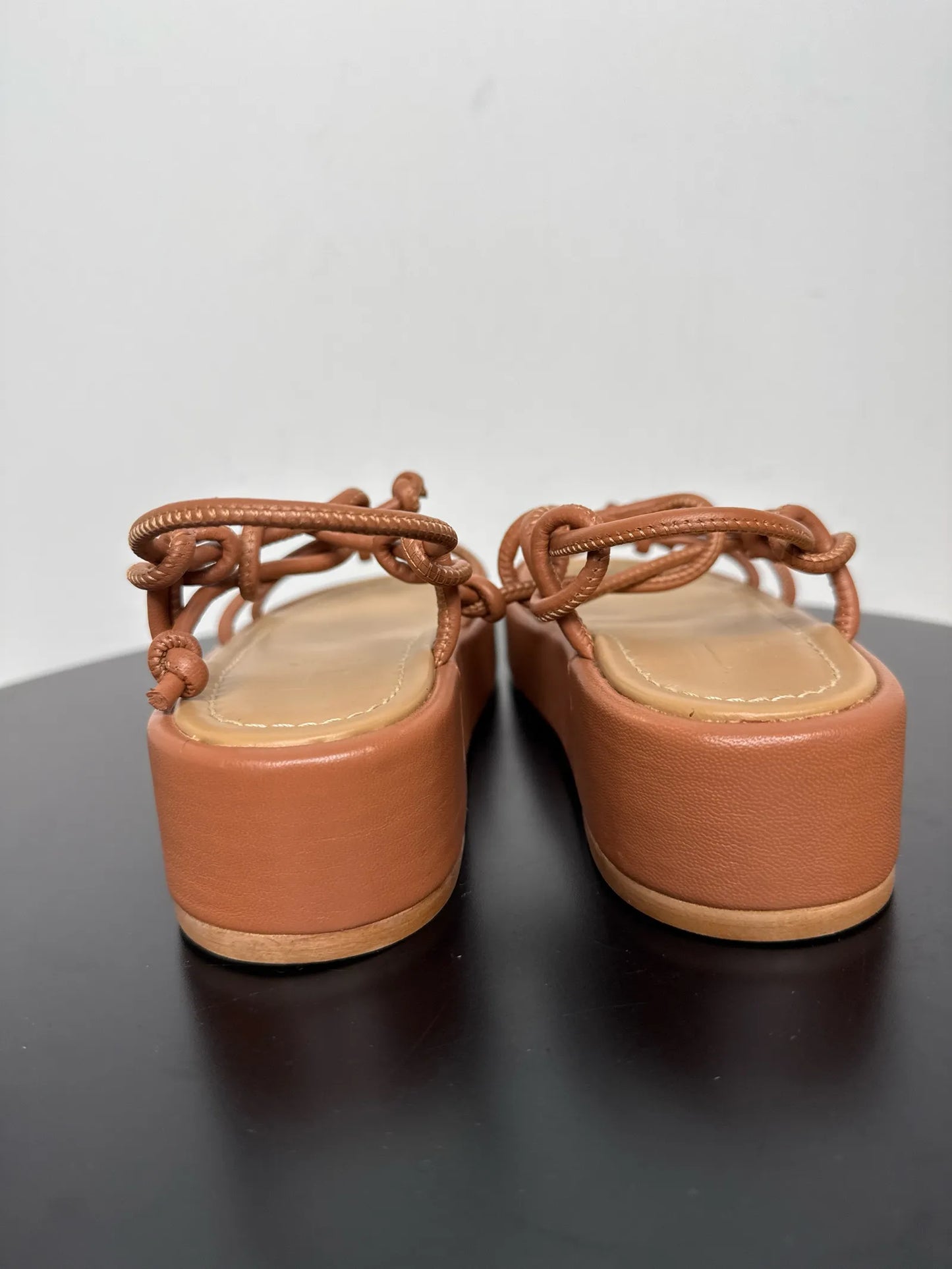 Flattered Heather Cognac Leather Sandals