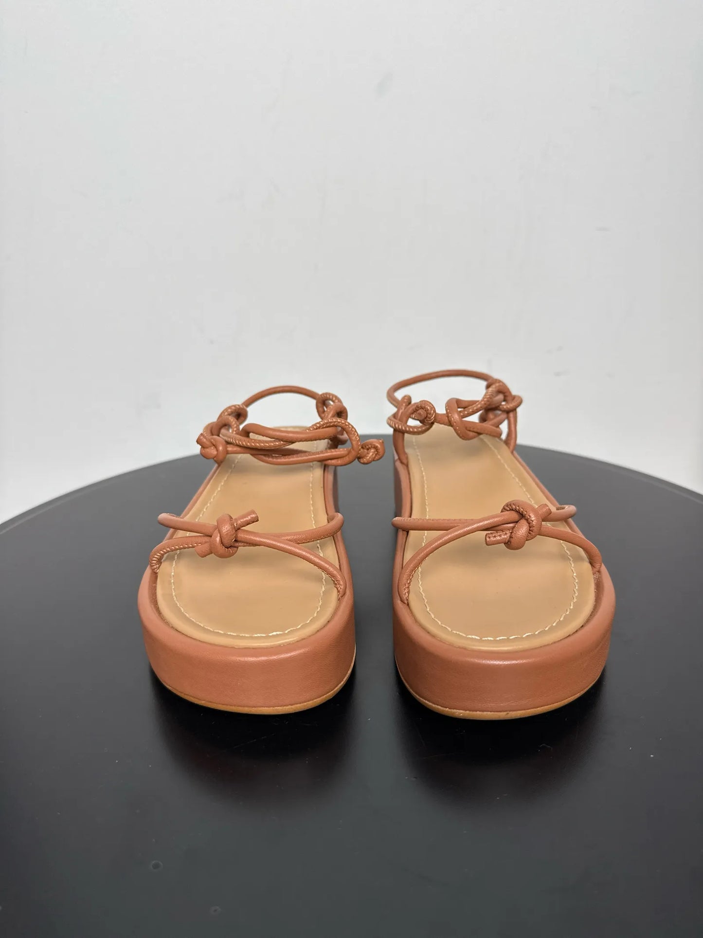 Flattered Heather Cognac Leather Sandals