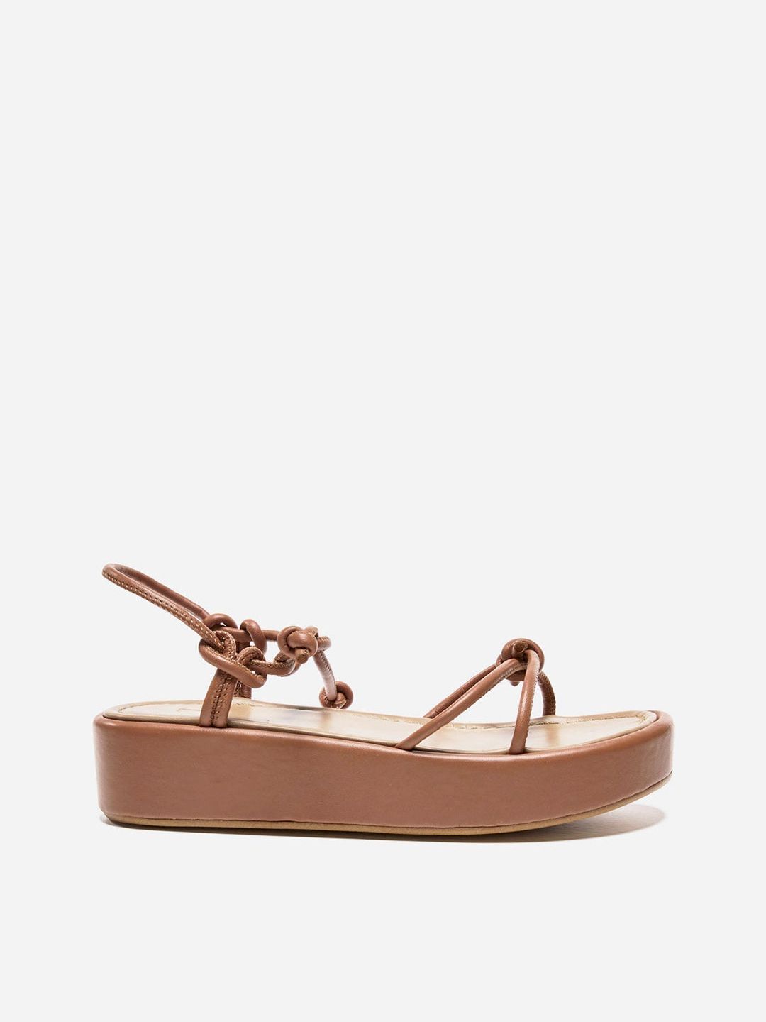 Flattered Heather Cognac Leather Sandals