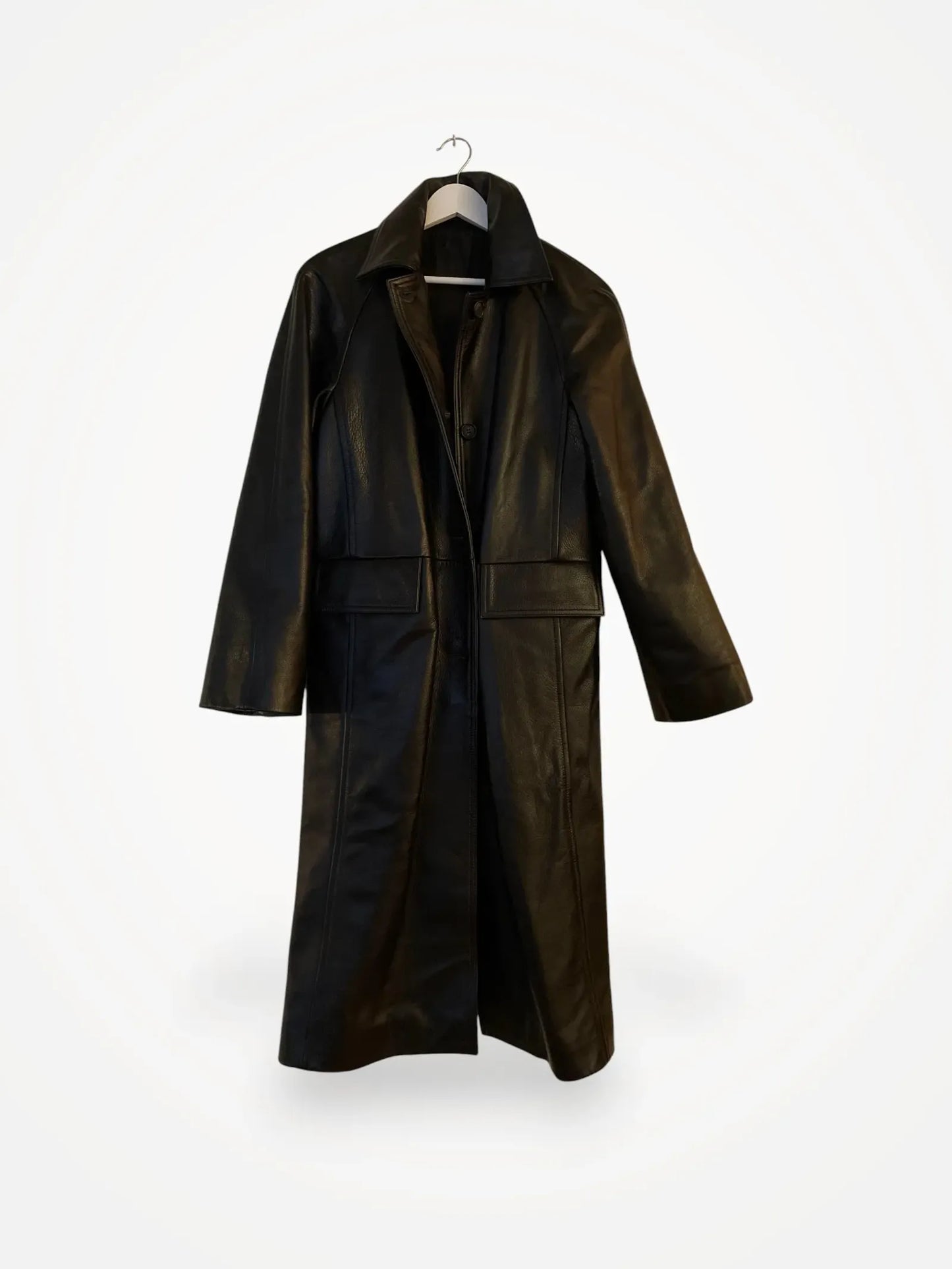 Toteme Raglan-sleeve Leather Coat