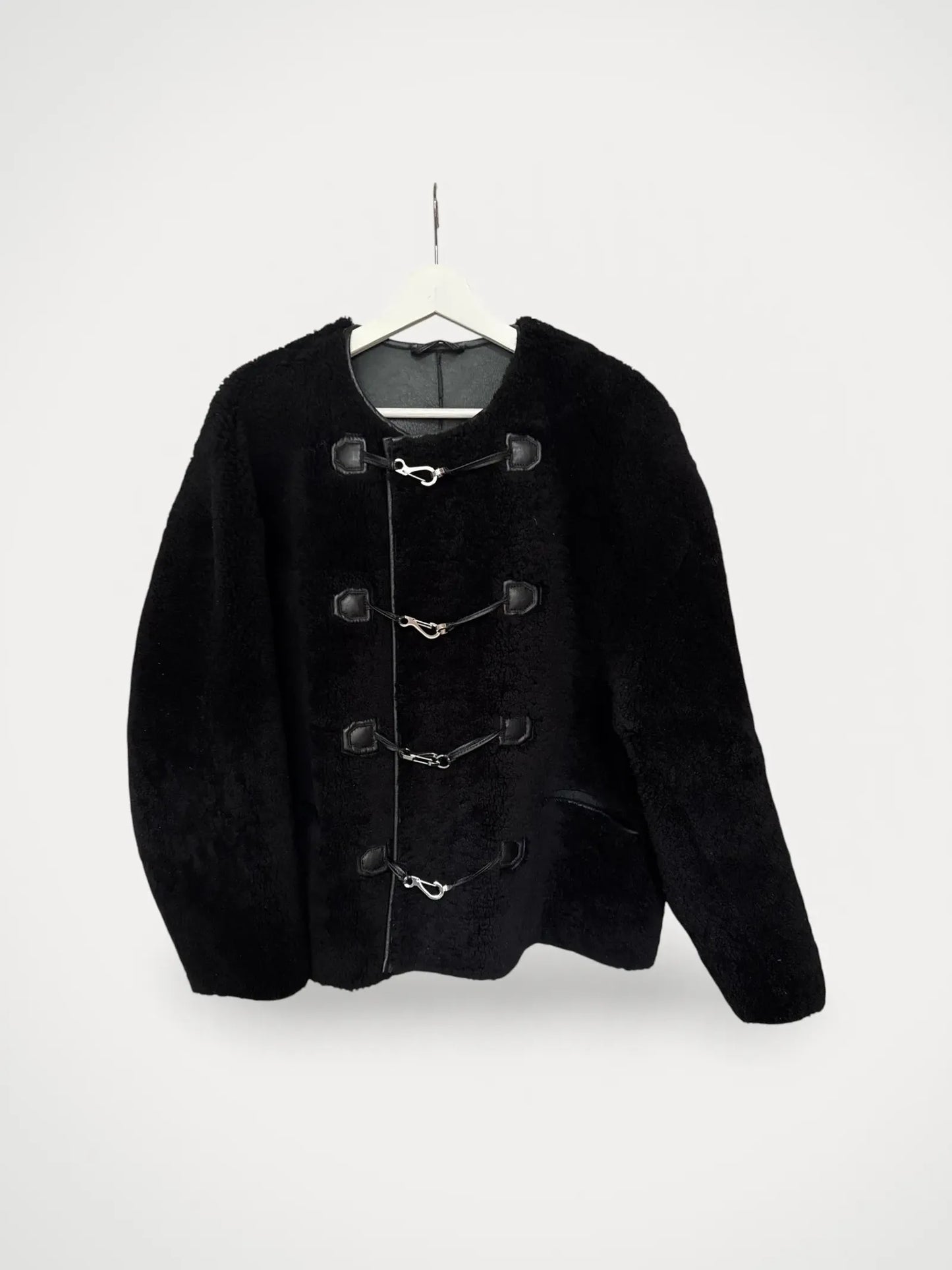 Toteme Teddy Shearling Clasp Jacke