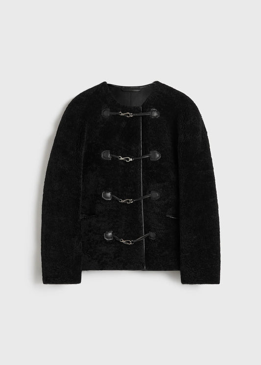 Toteme Teddy Shearling Clasp Jacke