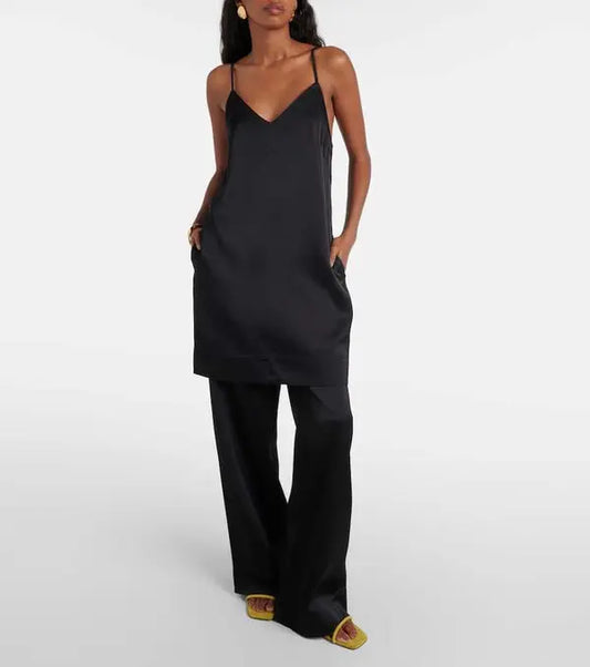 Toteme Contrast Satin Cami Dress