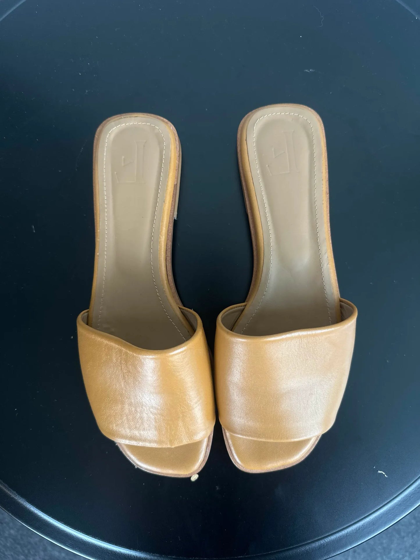 Flattered Mouna Leather Cognac Sandalen