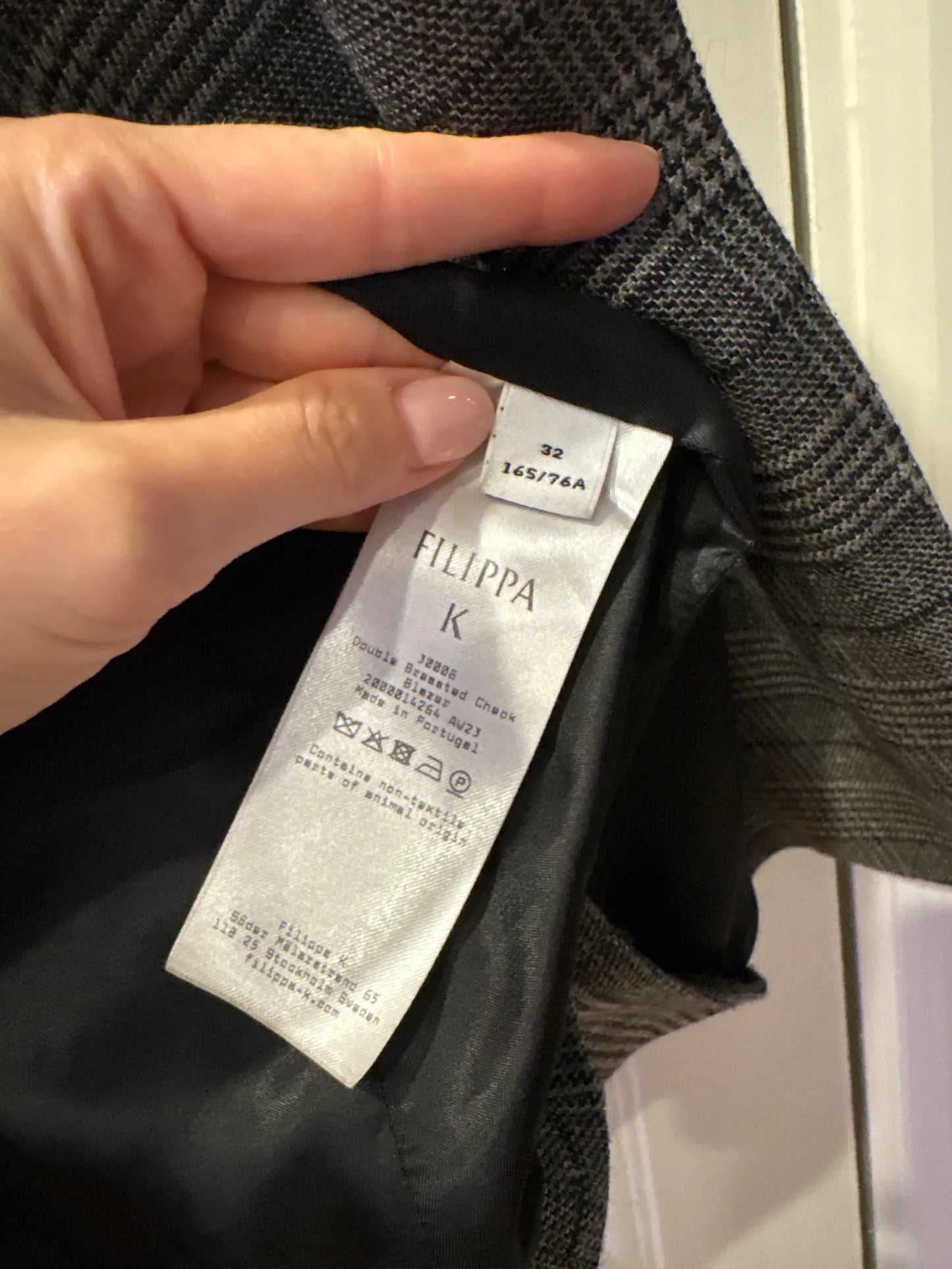 Filippa K Double Breasted Check Blazer