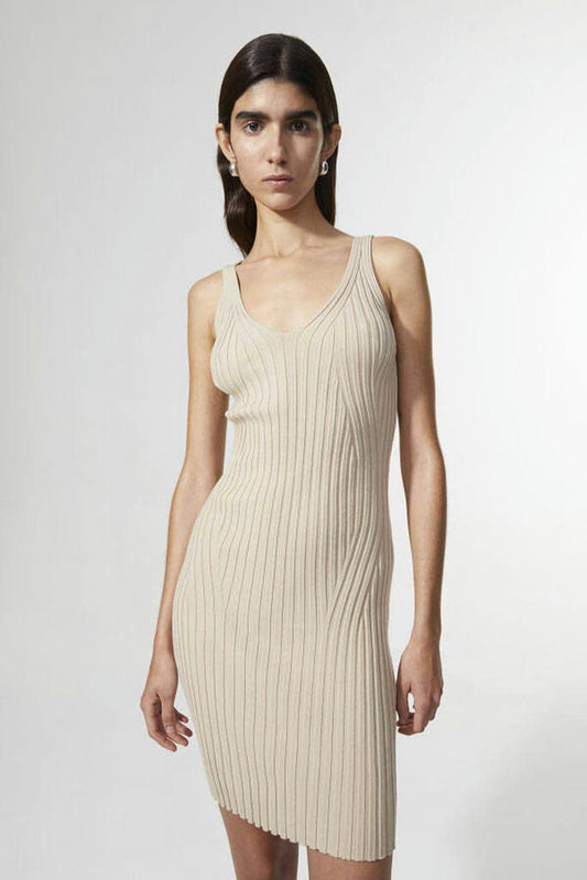 Rodebjer Candance V- Ribbed Stretch-knit Midi Dress
