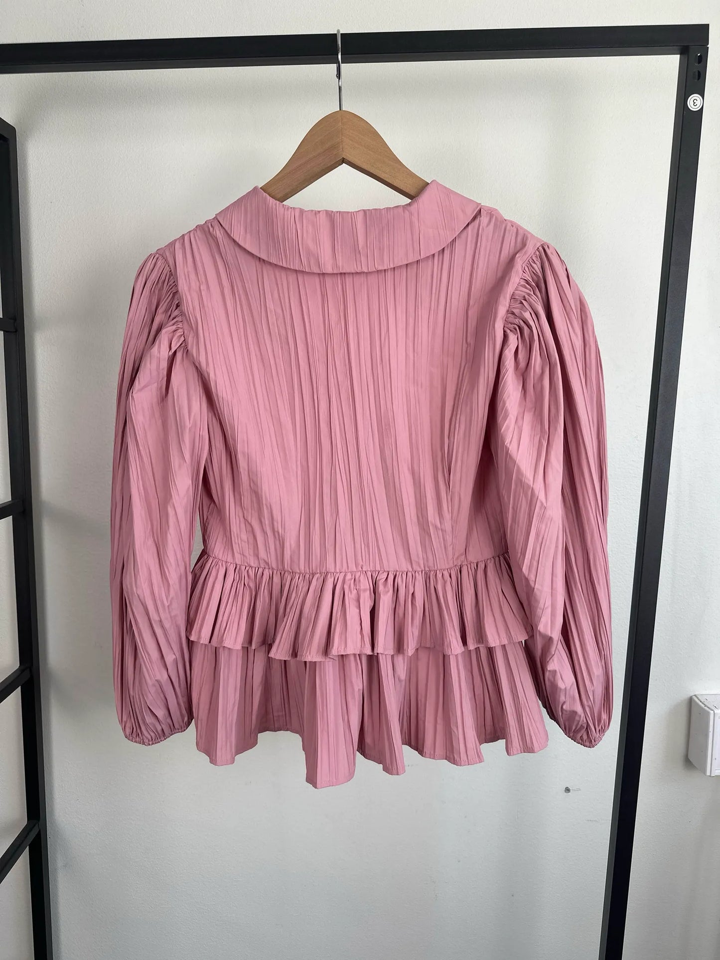 Stine Goya Balloon Sleeve Tie Top Blouse