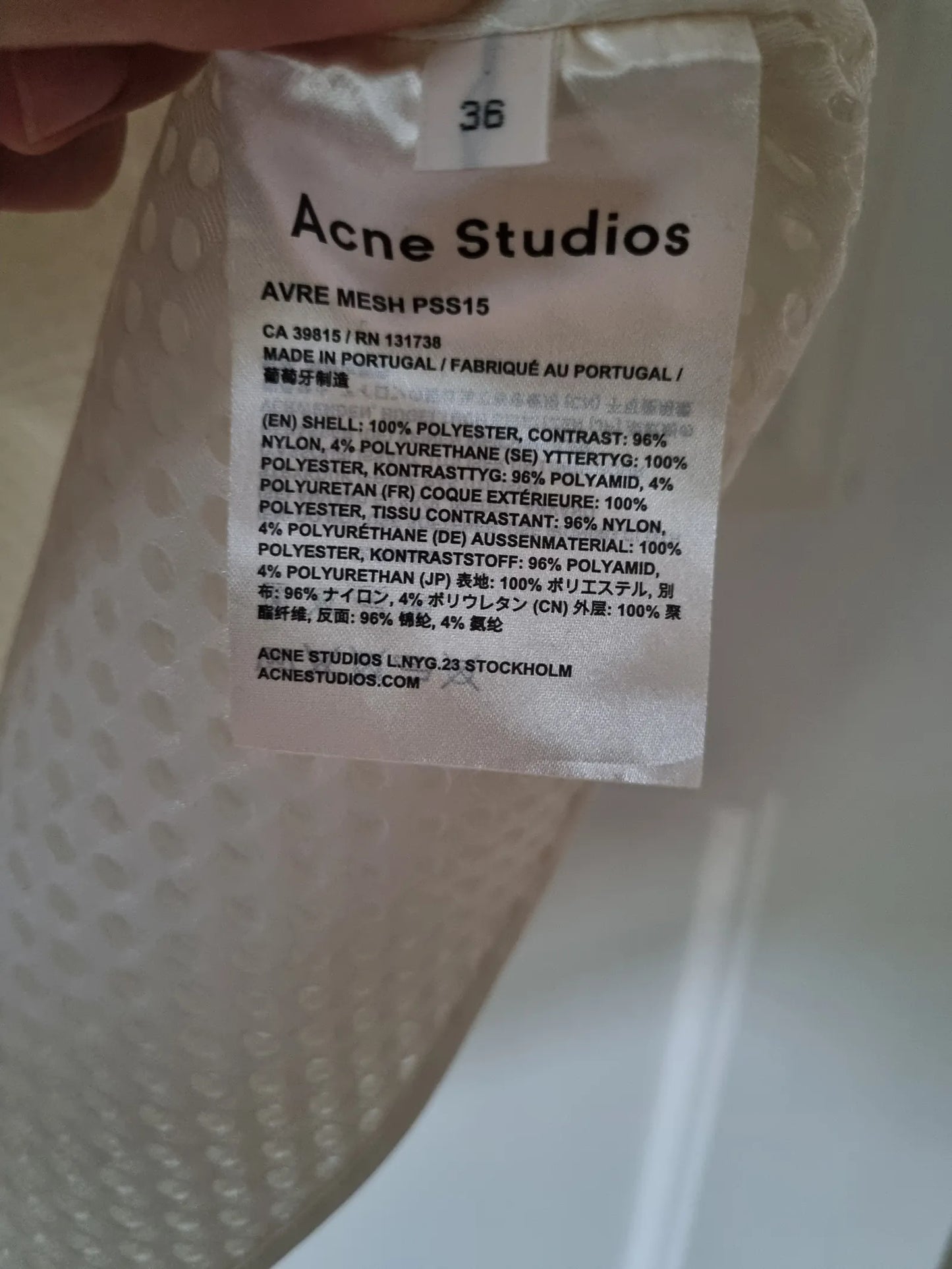 Acne Studios Avre Mesh Pss15 T-shirt