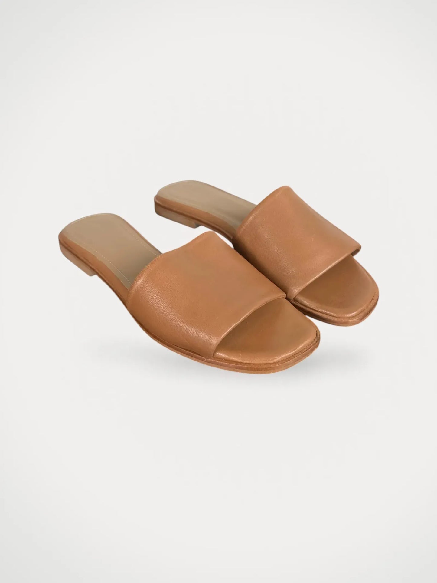 Flattered Mouna Leather Cognac Sandalen