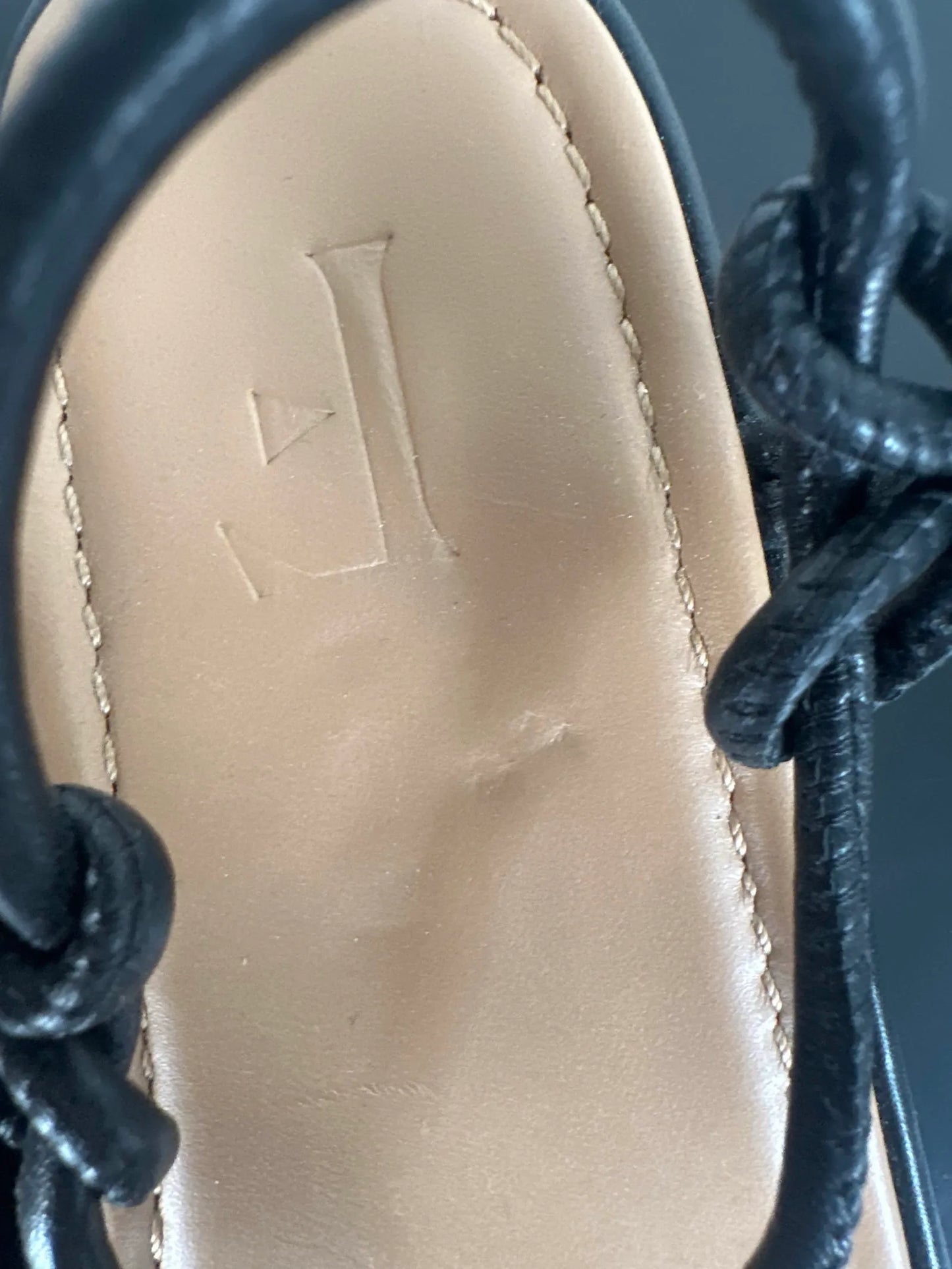 Flattered Heather Leather Black Sandalen