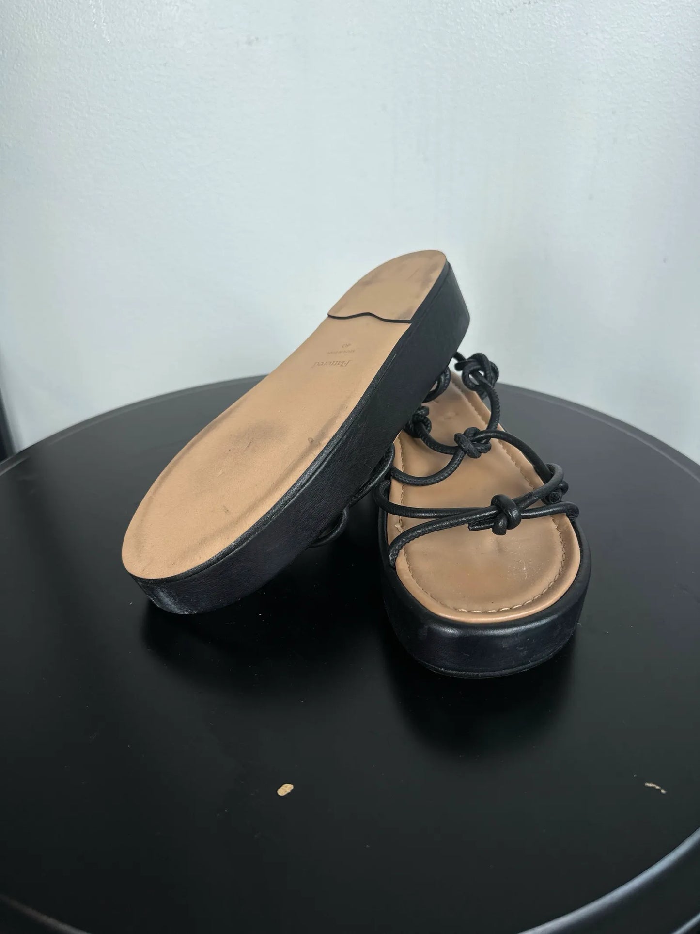 Flattered Heather Leather Black Sandalen