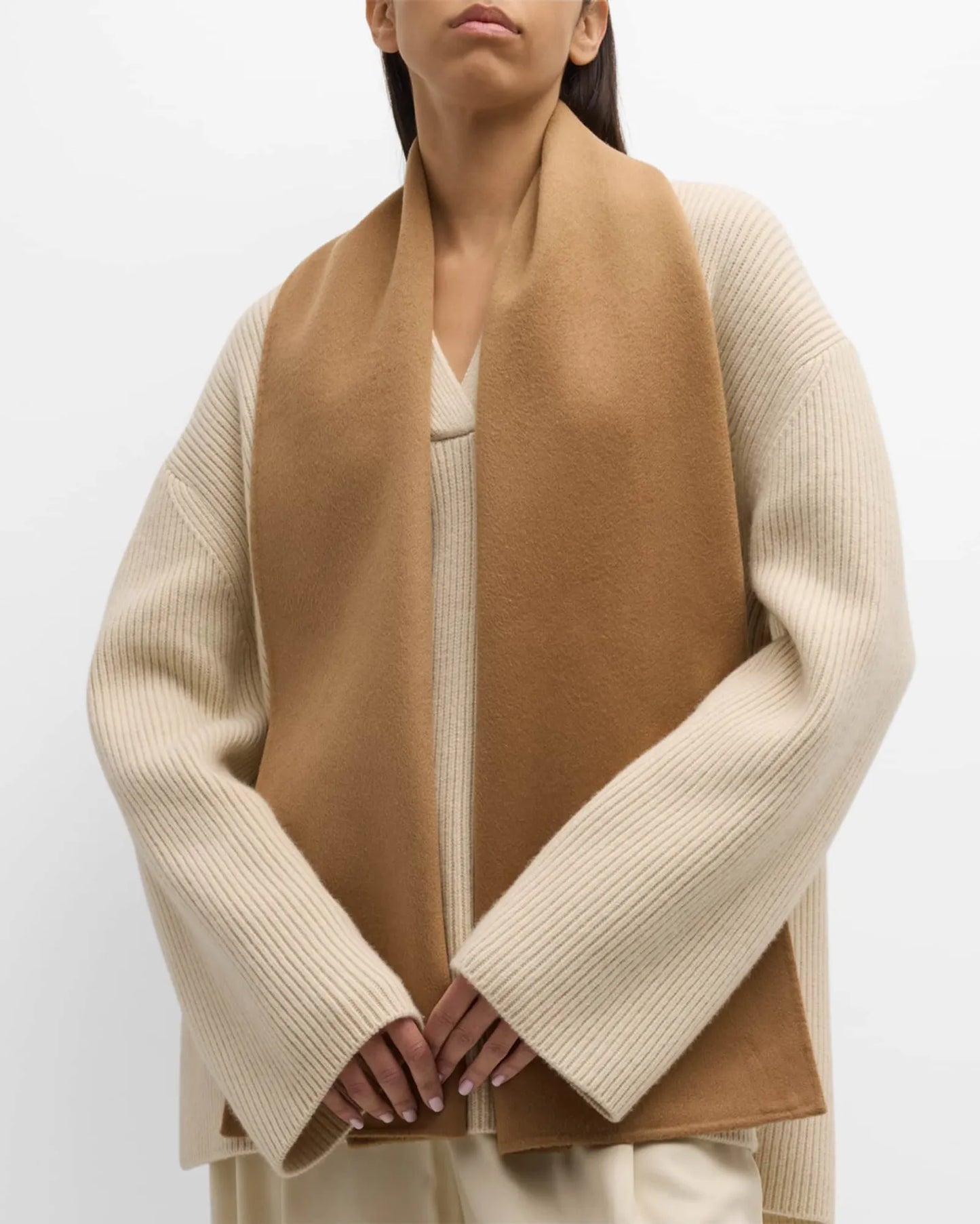 Toteme Long Double Camel Scarf