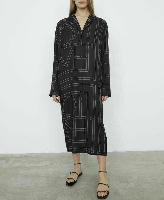 Toteme Monogram Silk Dress