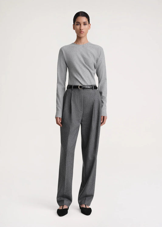 Toteme Double Pleated Tailored Suit Trousers