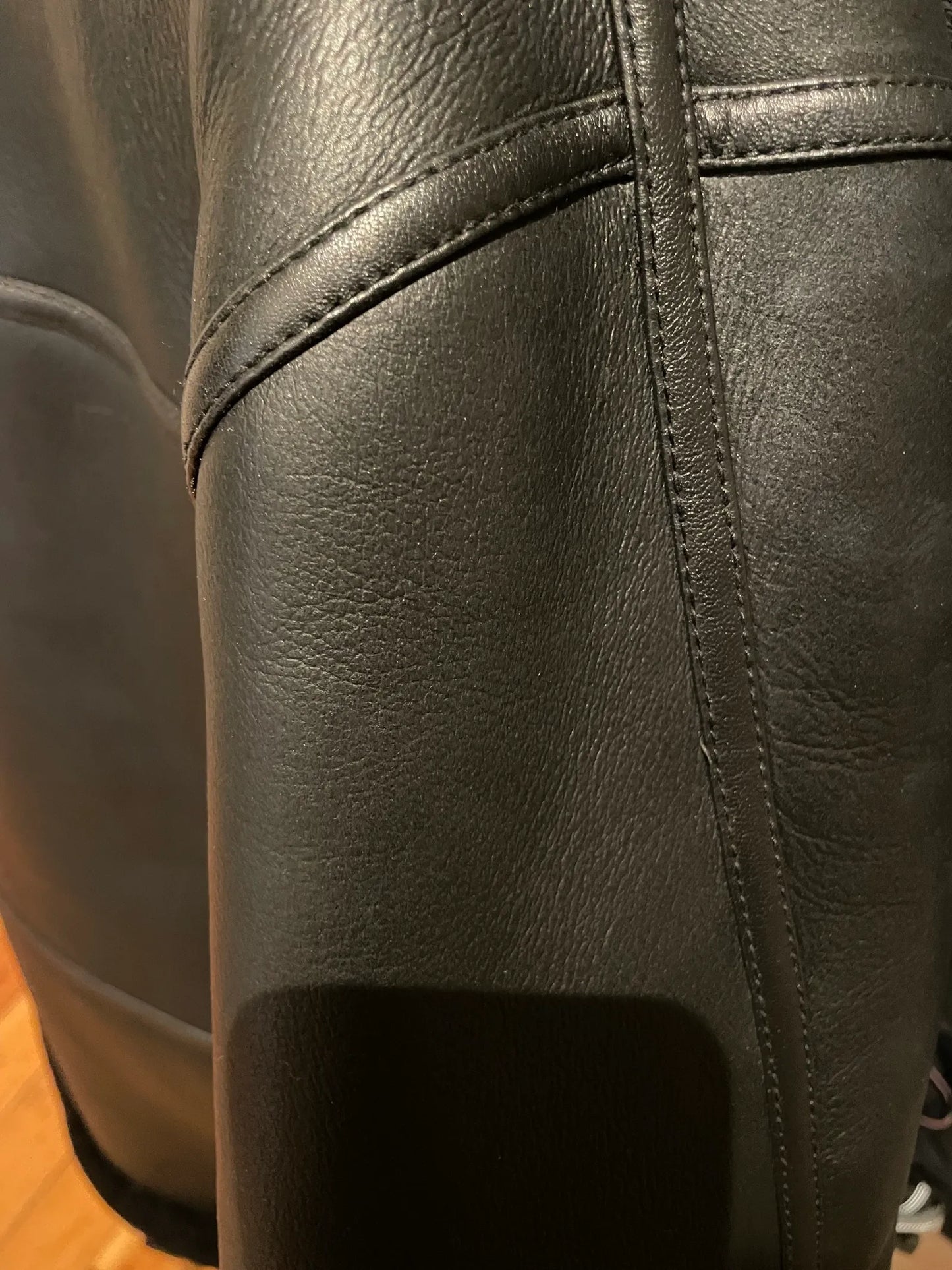 Toteme Signature Shealing Black Leather jacket