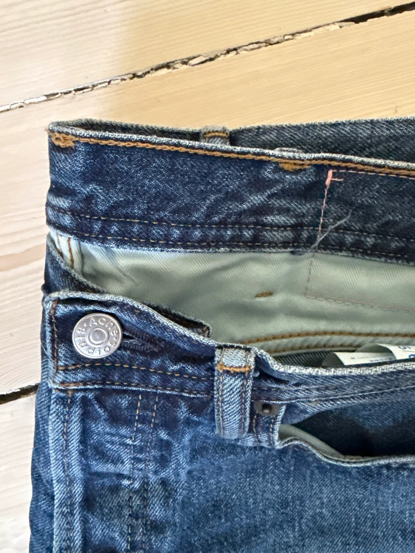 Acne Studios Log Mid Blue Jeans