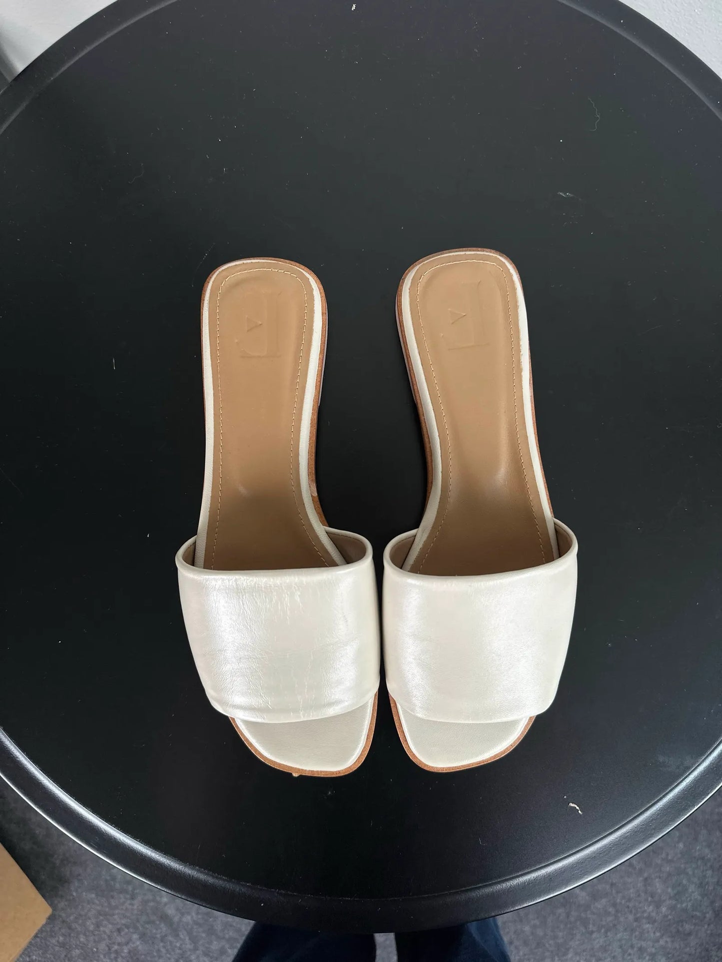Flattered Mouna Leather White Sandalen
