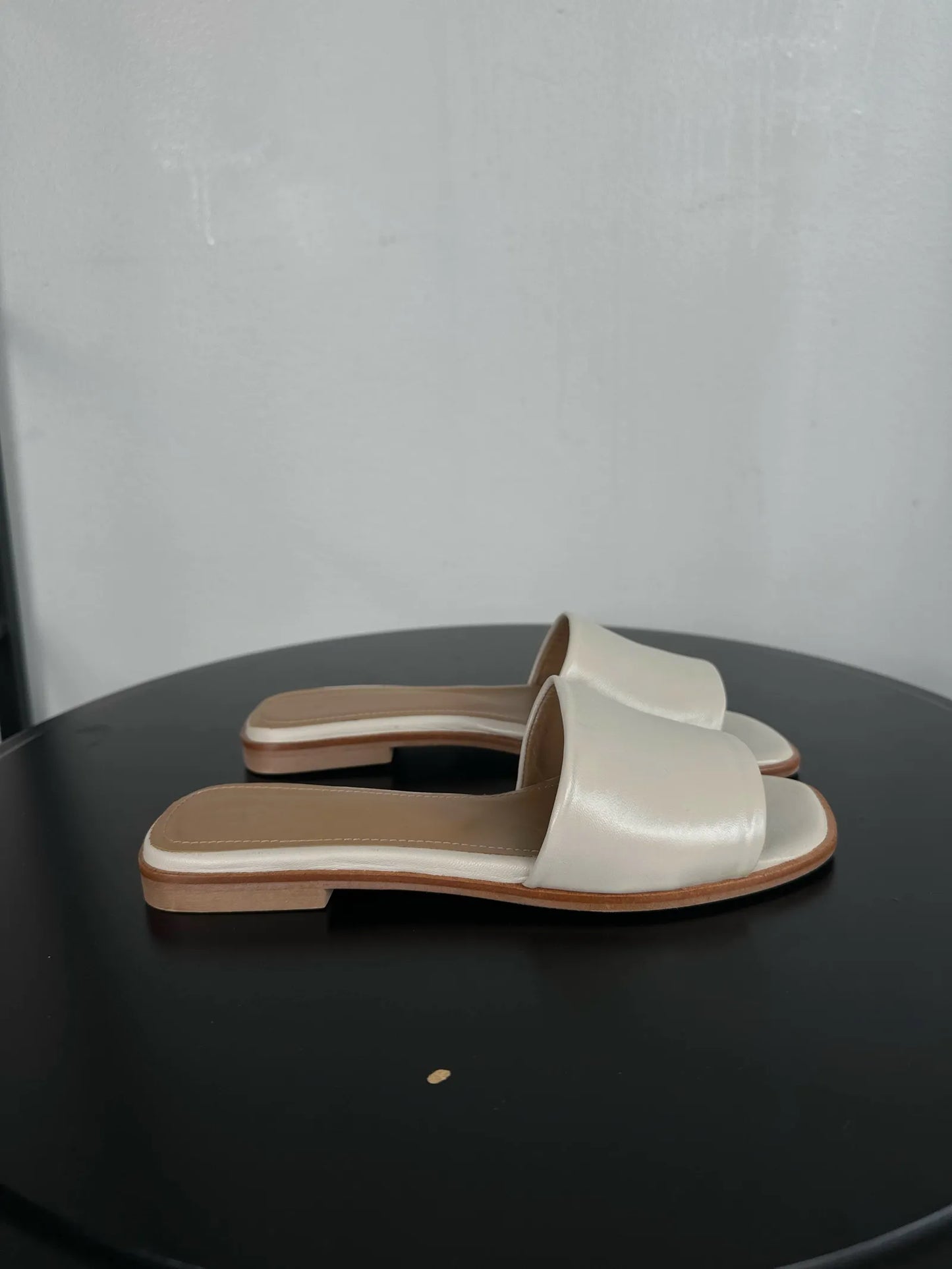 Flattered Mouna Leather White Sandalen