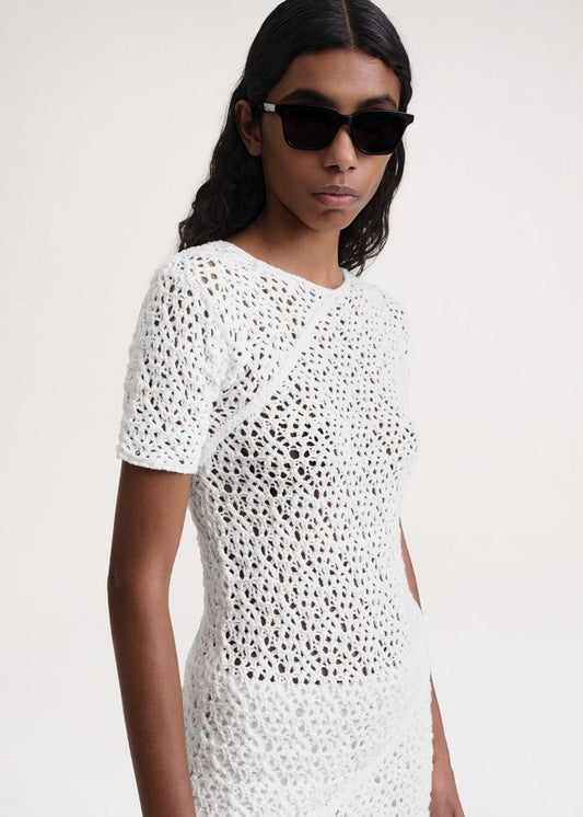 Toteme Crochet Knitted Twist Dress