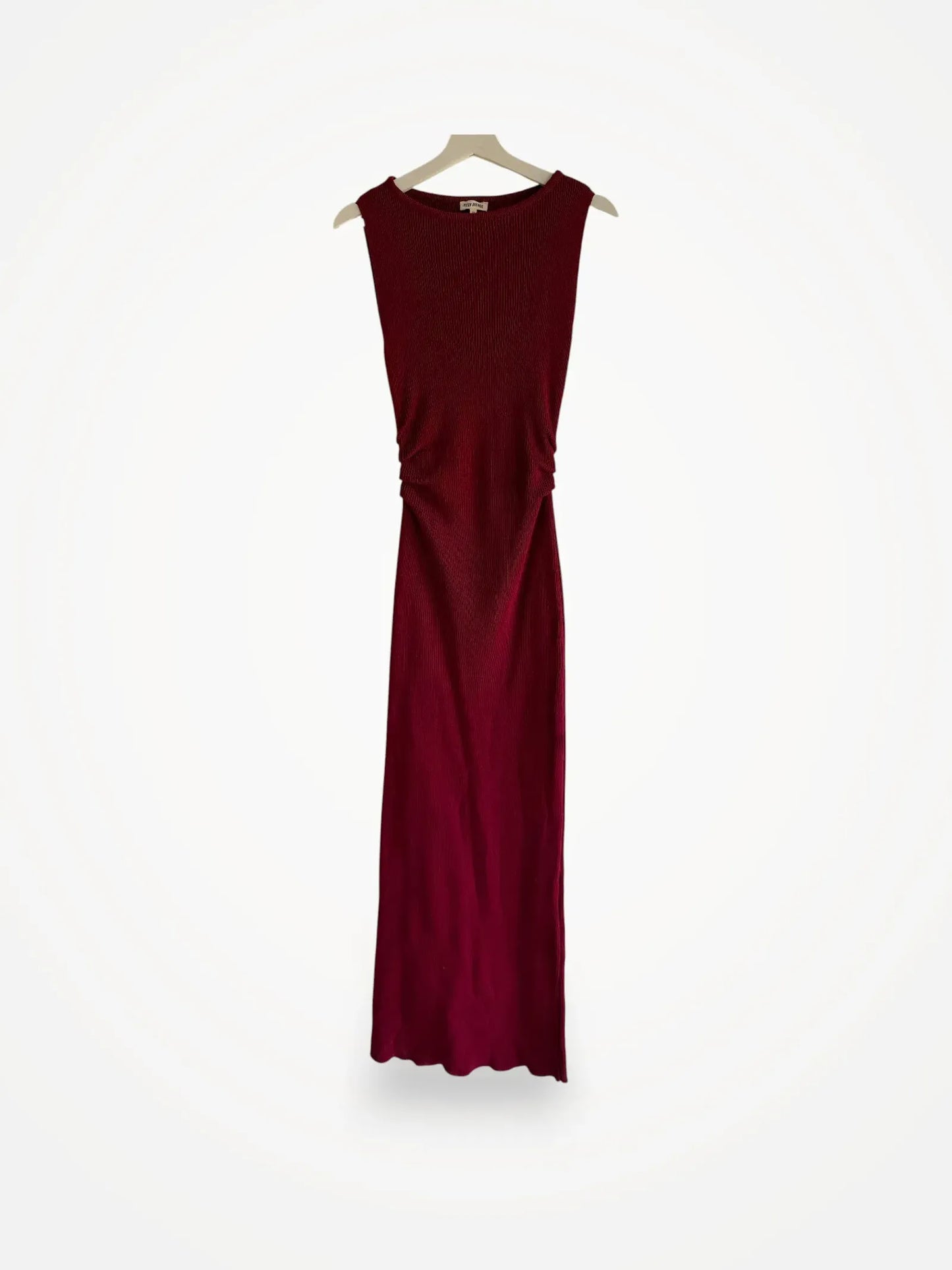 Djerf Avenue Knitted Bateau Cranberry Dress