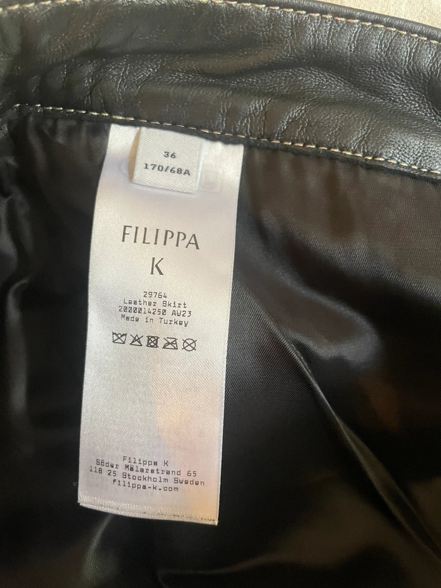 Filippa K Leather Skirt Skirt
