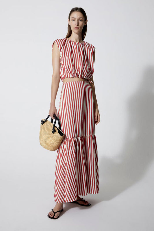 Dagmar Cropped Stripes Blouse