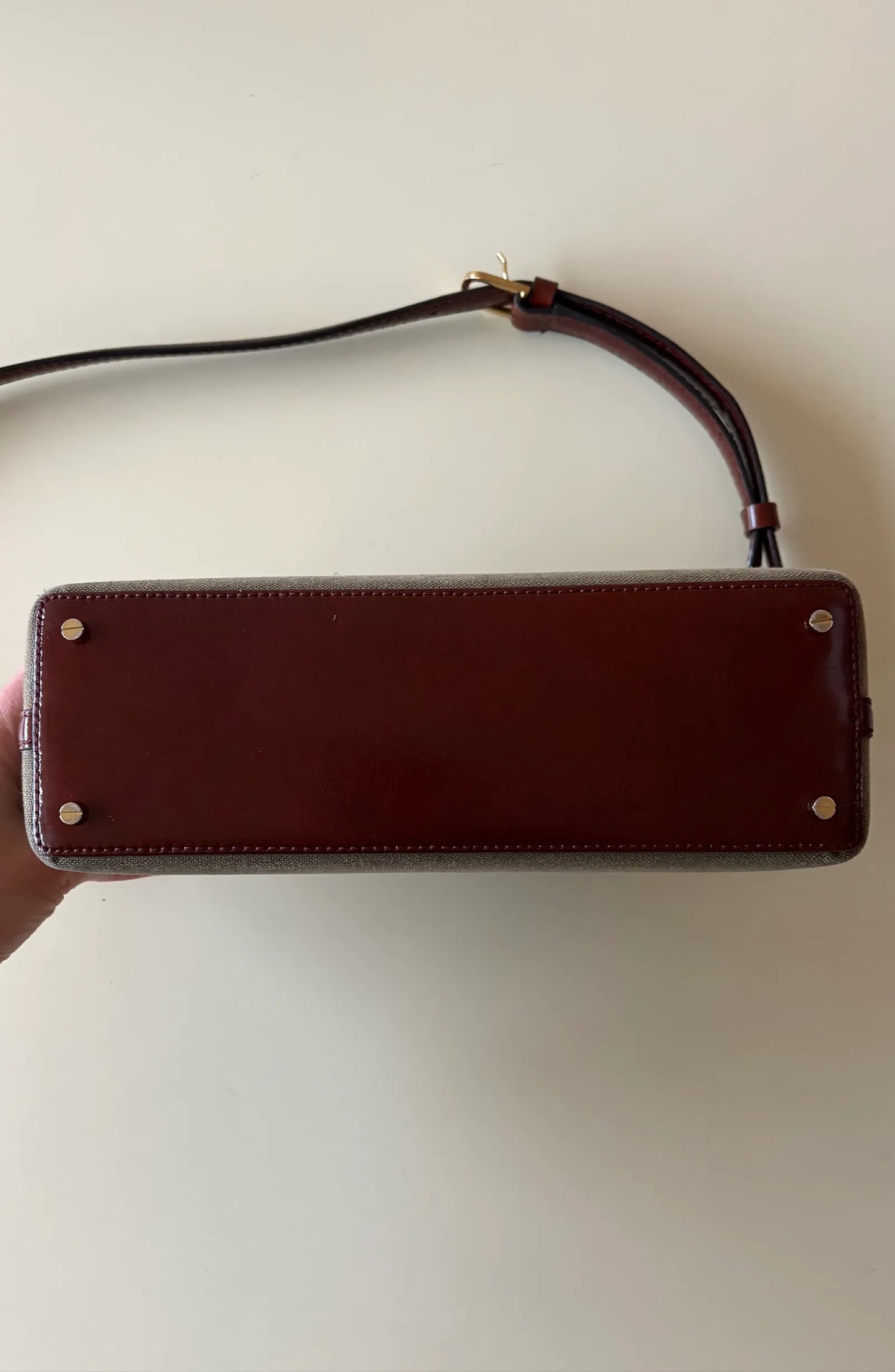 Toteme T Lock Canvas Khaki Green Handbag