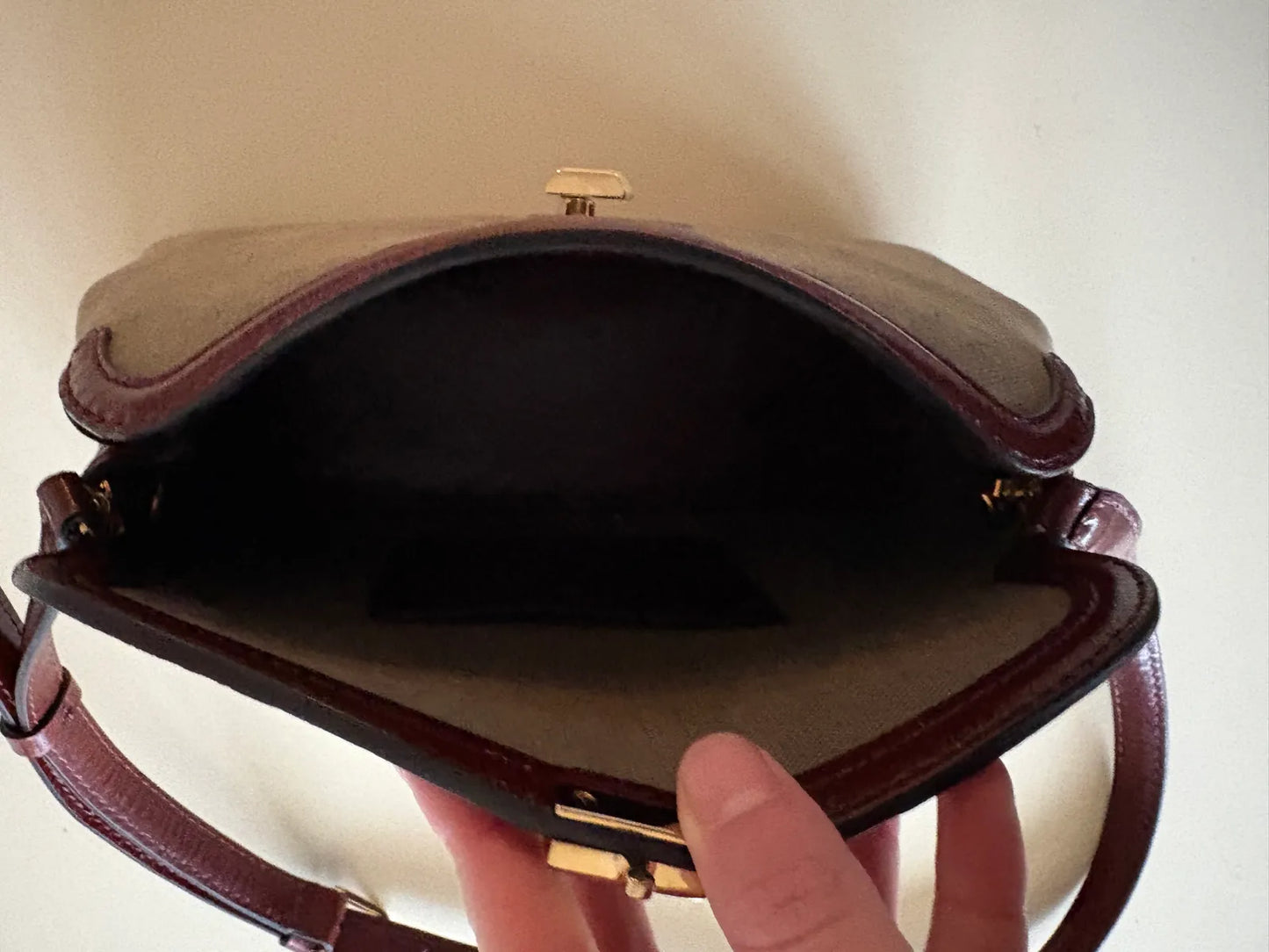 Toteme T Lock Canvas Khaki Green Handbag