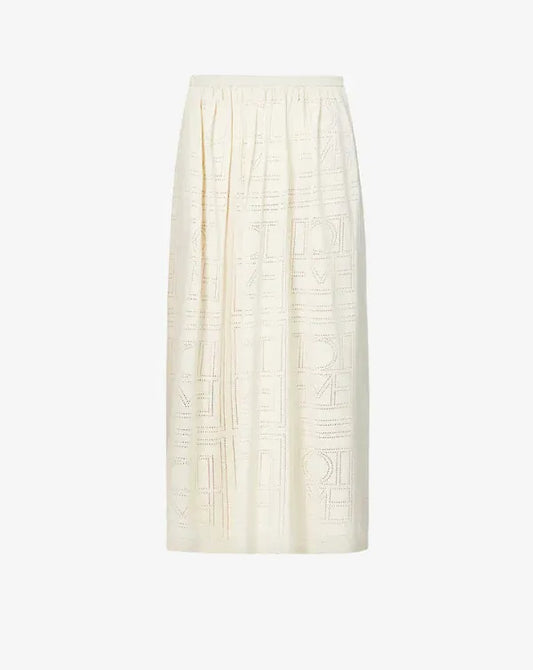 Toteme Monogram Pointelle Skirt