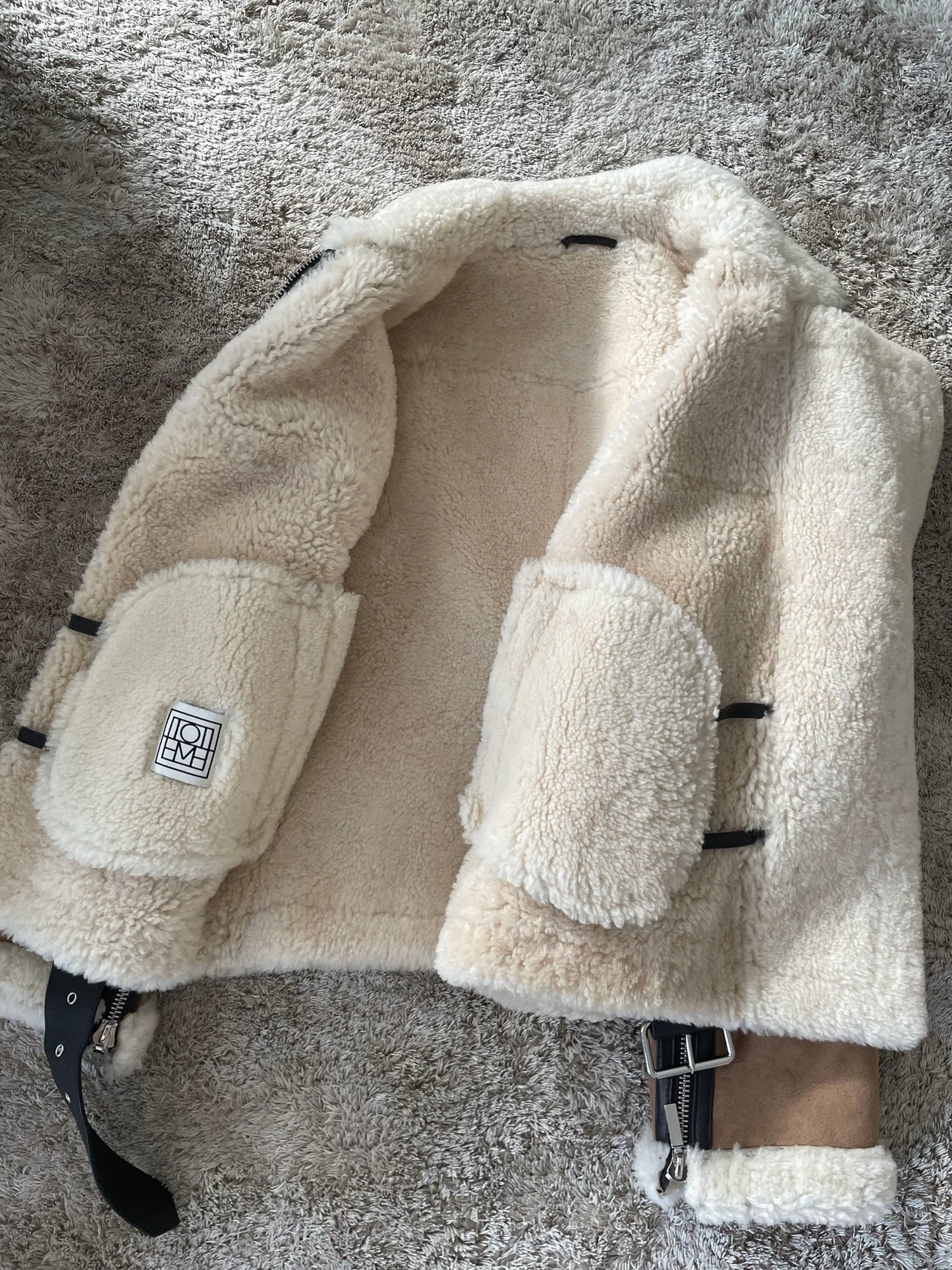 Toteme Aviator Shearling Leather jacket