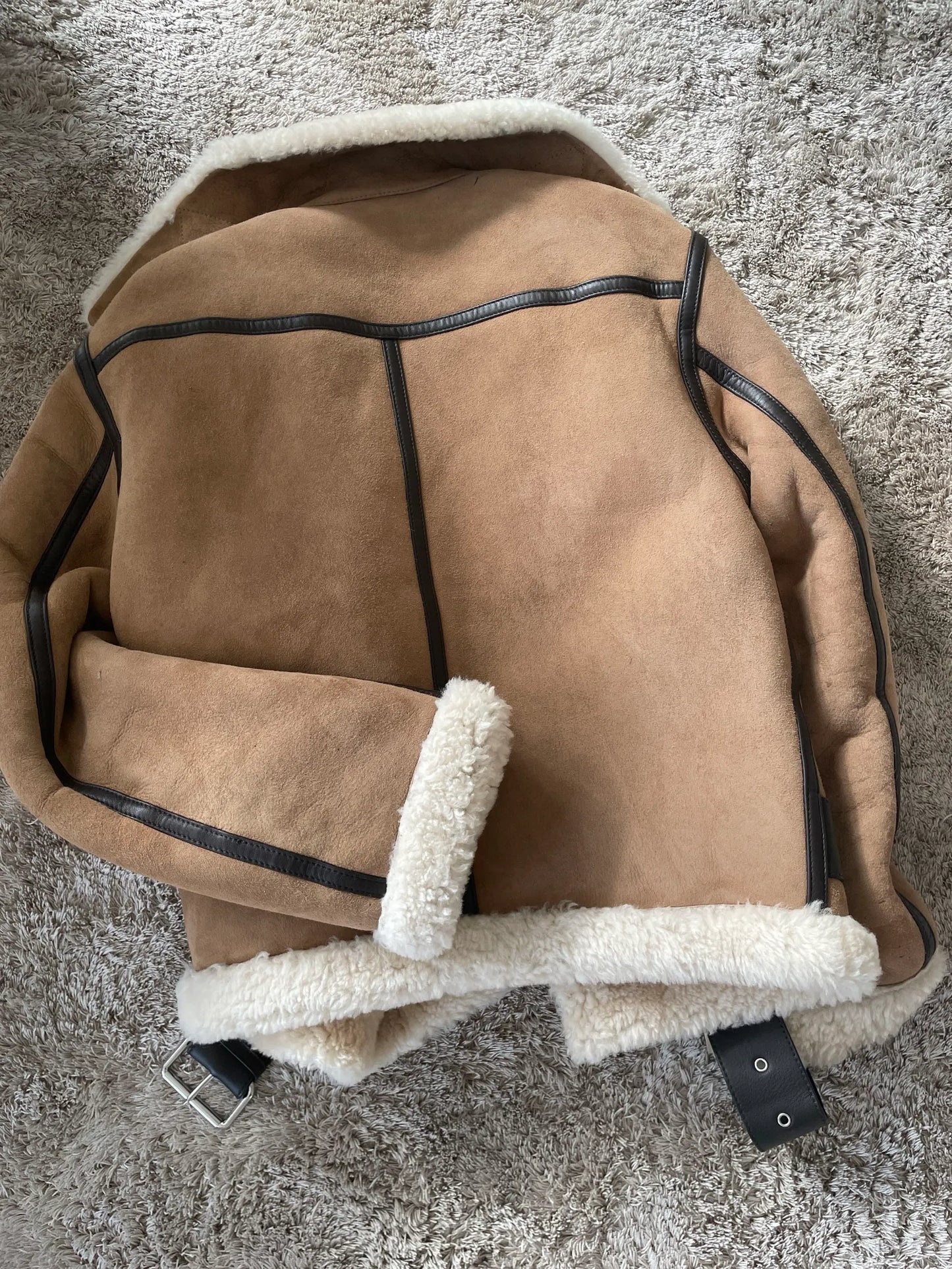 Toteme Aviator Shearling Leather jacket