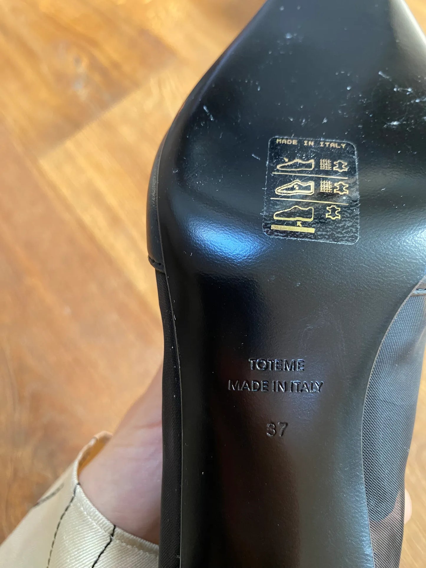 Toteme The T-strap Mesh Pump Black Heels