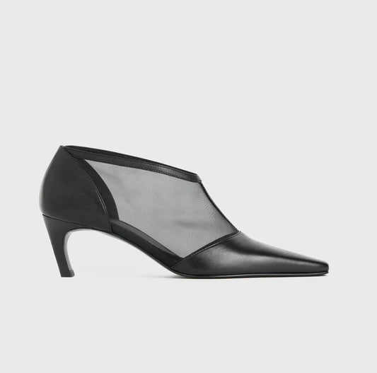 Toteme The T-strap Mesh Pump Black Heels