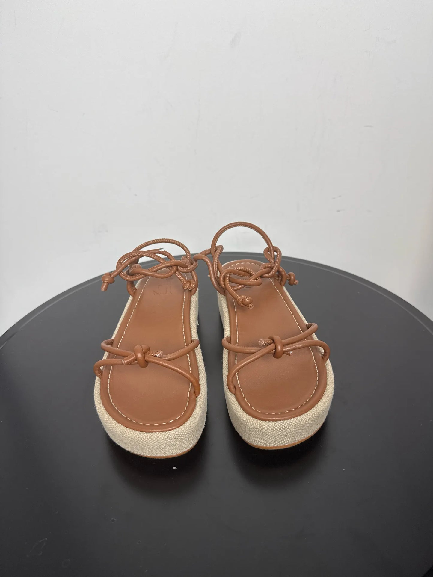 Flattered Heather Cognac Vegan Leather Sandalen