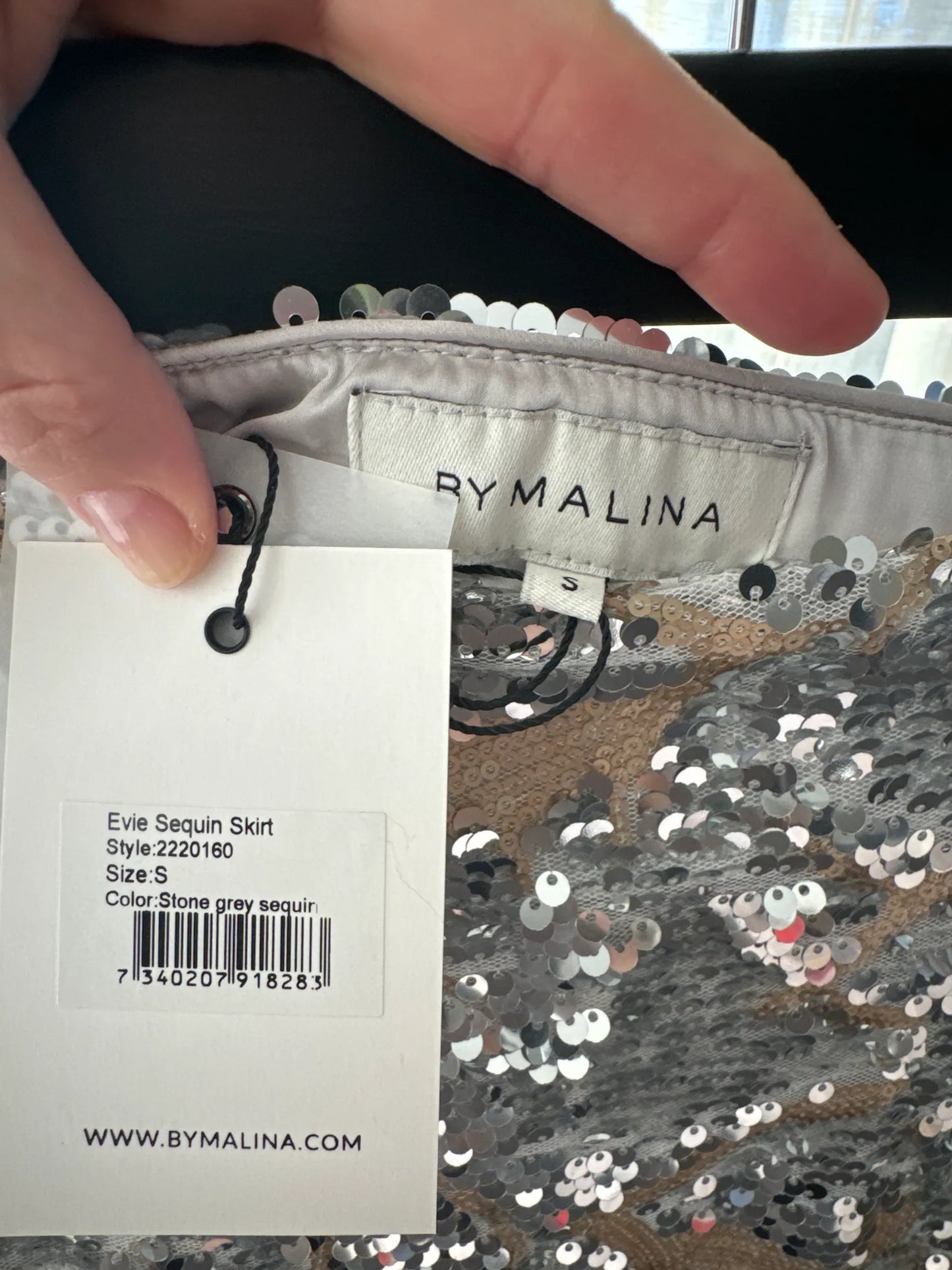 By Malina Evie Sequine Skirt