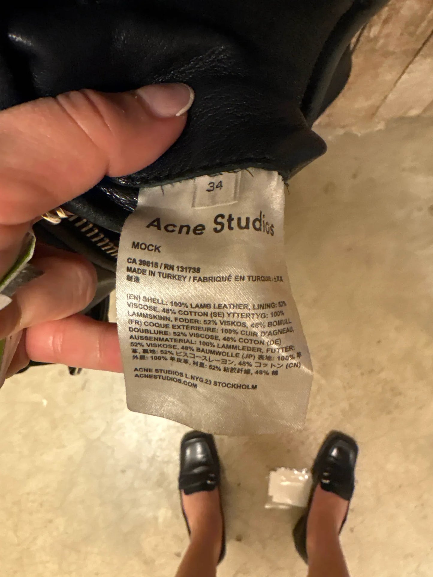 Acne Studios Mock Lederjacke