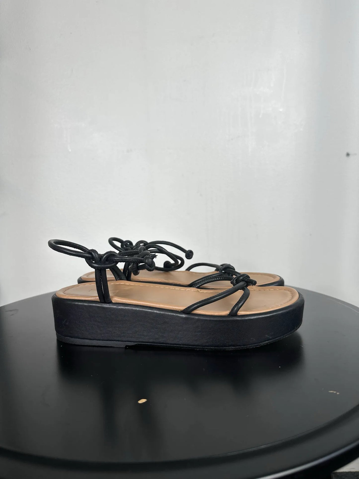 Flattered Heather Leather Black Sandalen