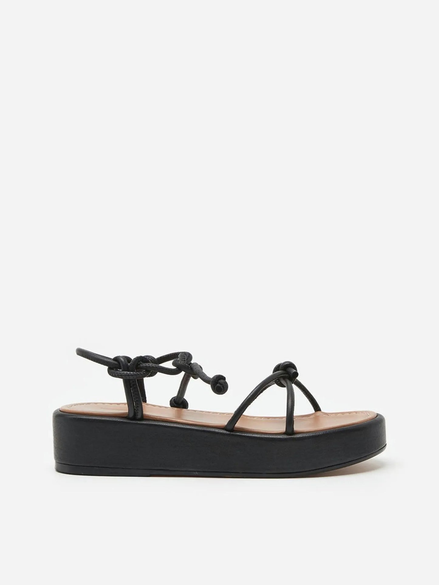 Flattered Heather Leather Black Sandalen
